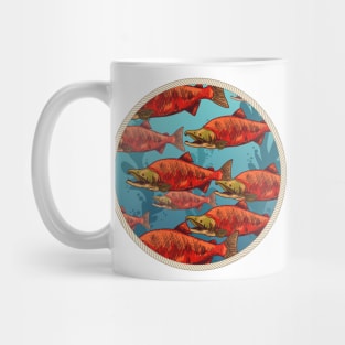 Round Fish Stamp Mug